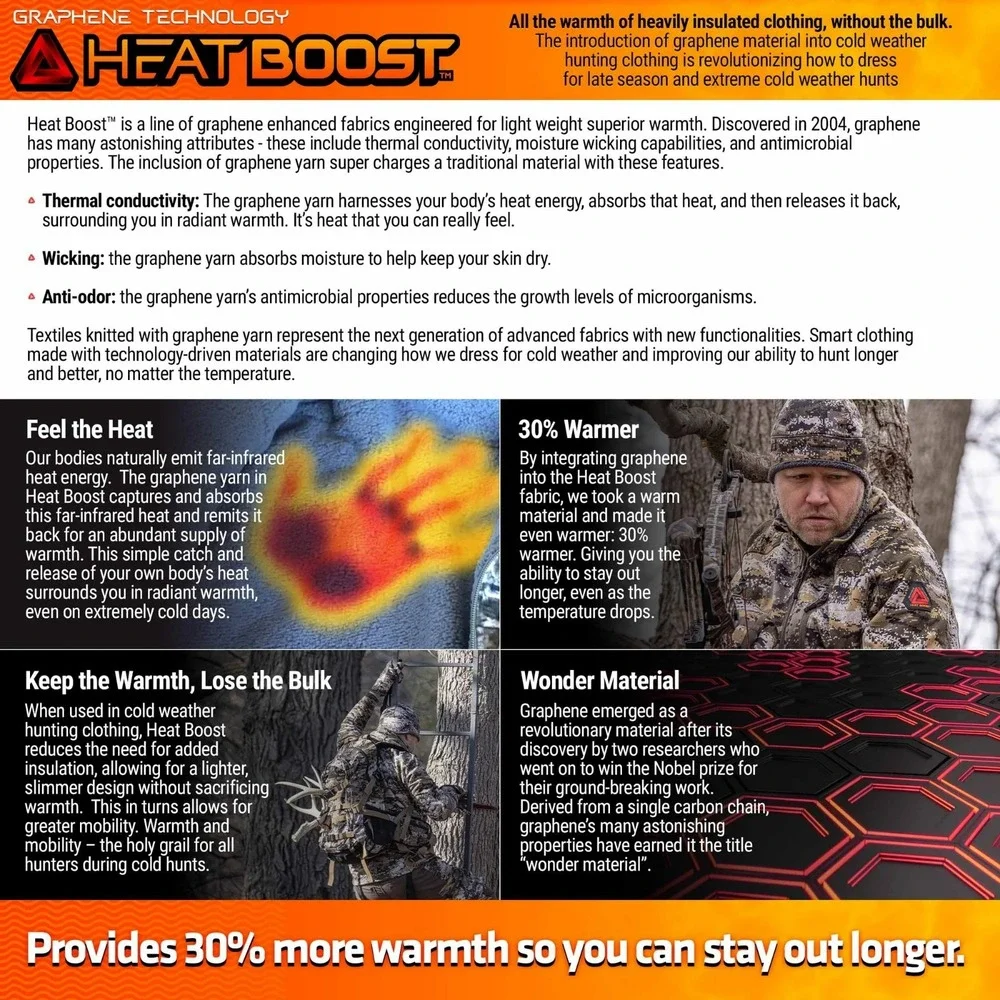 Huntworth Endeavor L/XL Gloves Heat Boost Large Extra‎ Large Blaze Orange